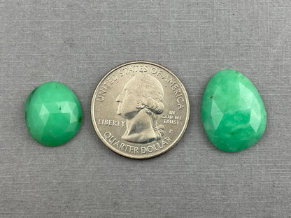 Large Mint Chrysoprase Rose Cut Lot | Chalcedony Gemstones | 16 carats | CY125 - Gem Enthusiast