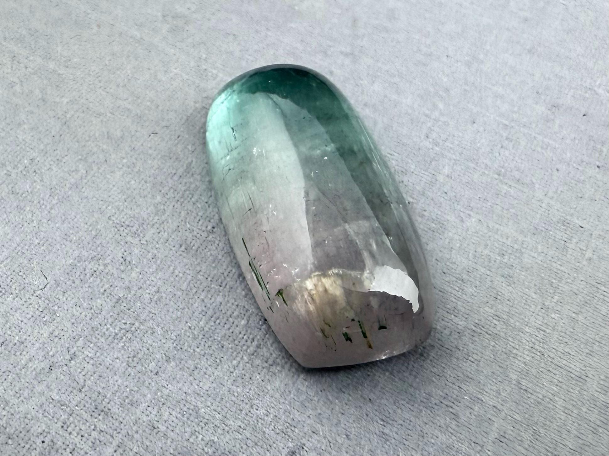 Large Multi - color Tourmaline Cabochon | 22x12 mm | P202 - Gem Enthusiast