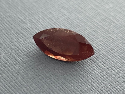 Large Red Oregon Sunstone Marquise Gemstone with Schiller | 4.5 carats | 16x8 | OSF167 - Oregon Sunstone - Gem Enthusiast