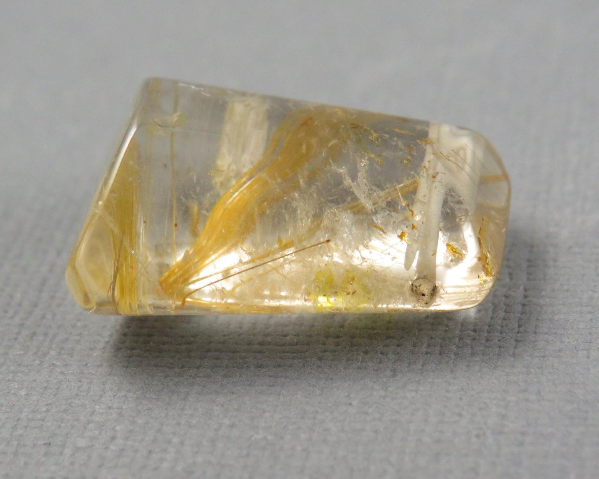 Large Rutile Quartz Bead | 24x18mm, 34.69ct | QR101 - Gem Enthusiast