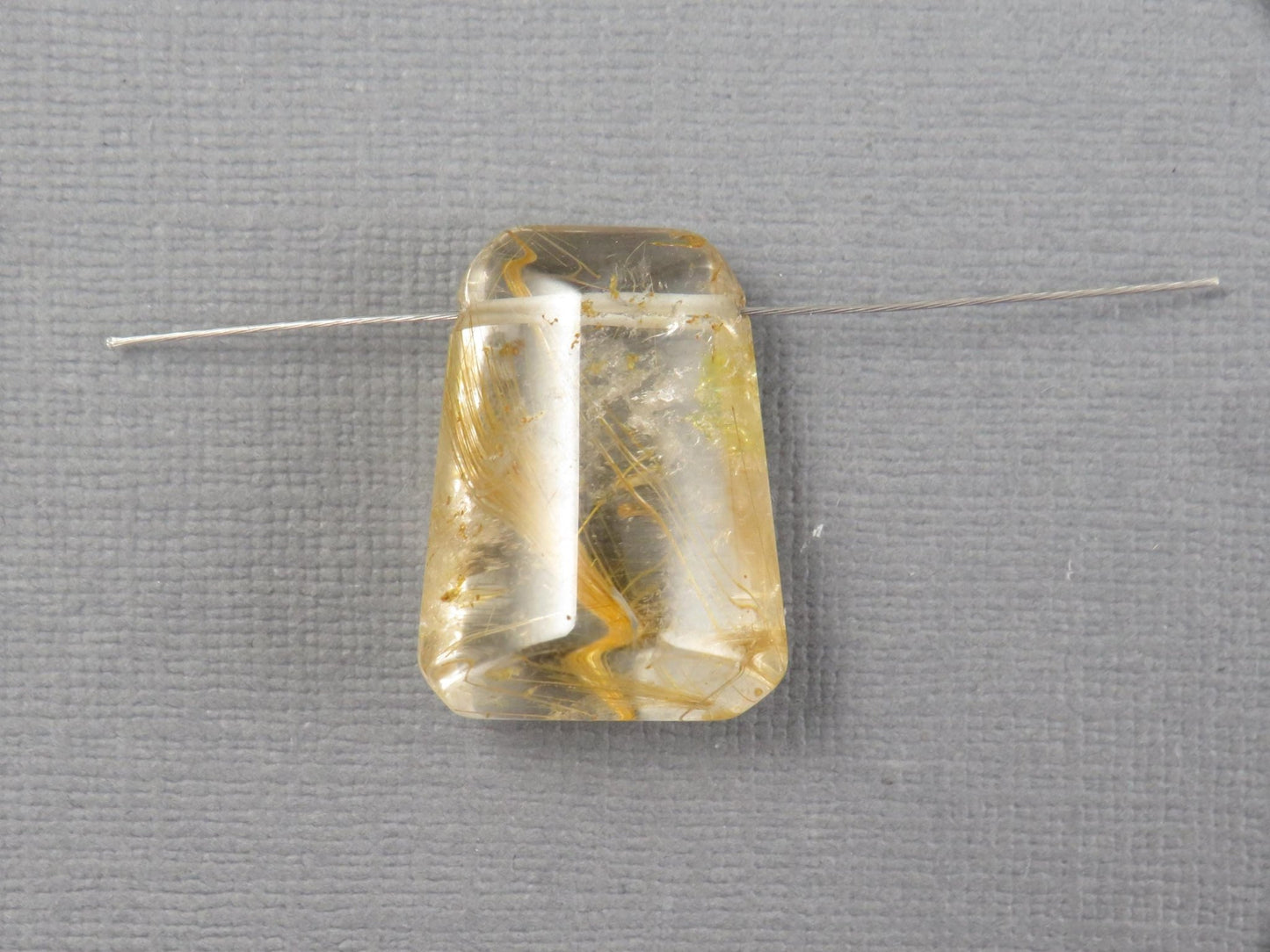 Large Rutile Quartz Bead | 24x18mm, 34.69ct | QR101 - Gem Enthusiast