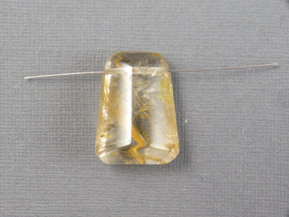Large Rutile Quartz Bead | 24x18mm, 34.69ct | QR101 - Gem Enthusiast