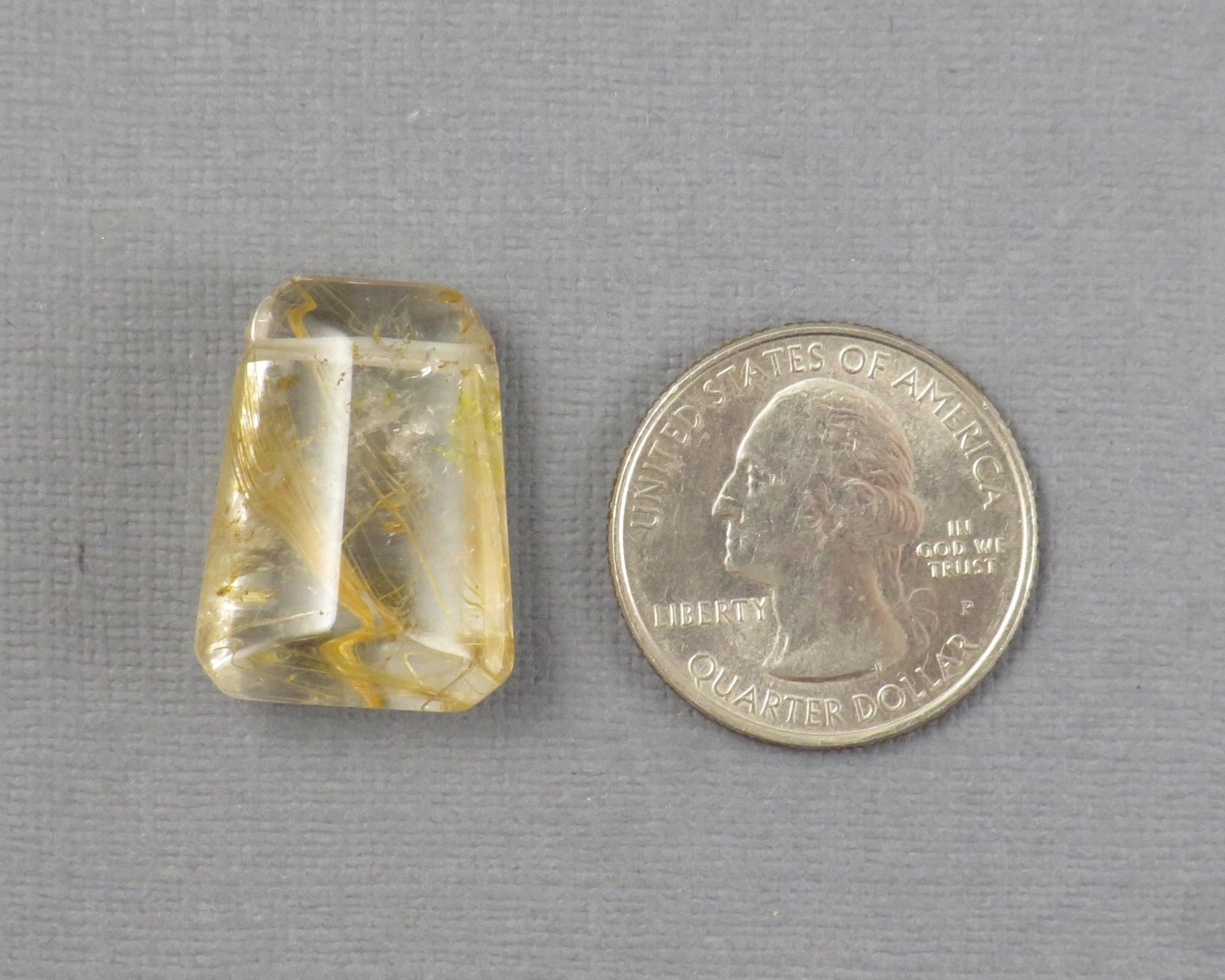 Large Rutile Quartz Bead | 24x18mm, 34.69ct | QR101 - Gem Enthusiast