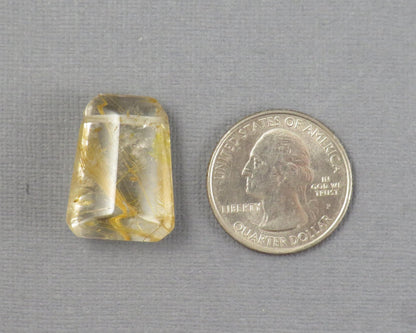 Large Rutile Quartz Bead | 24x18mm, 34.69ct | QR101 - Gem Enthusiast