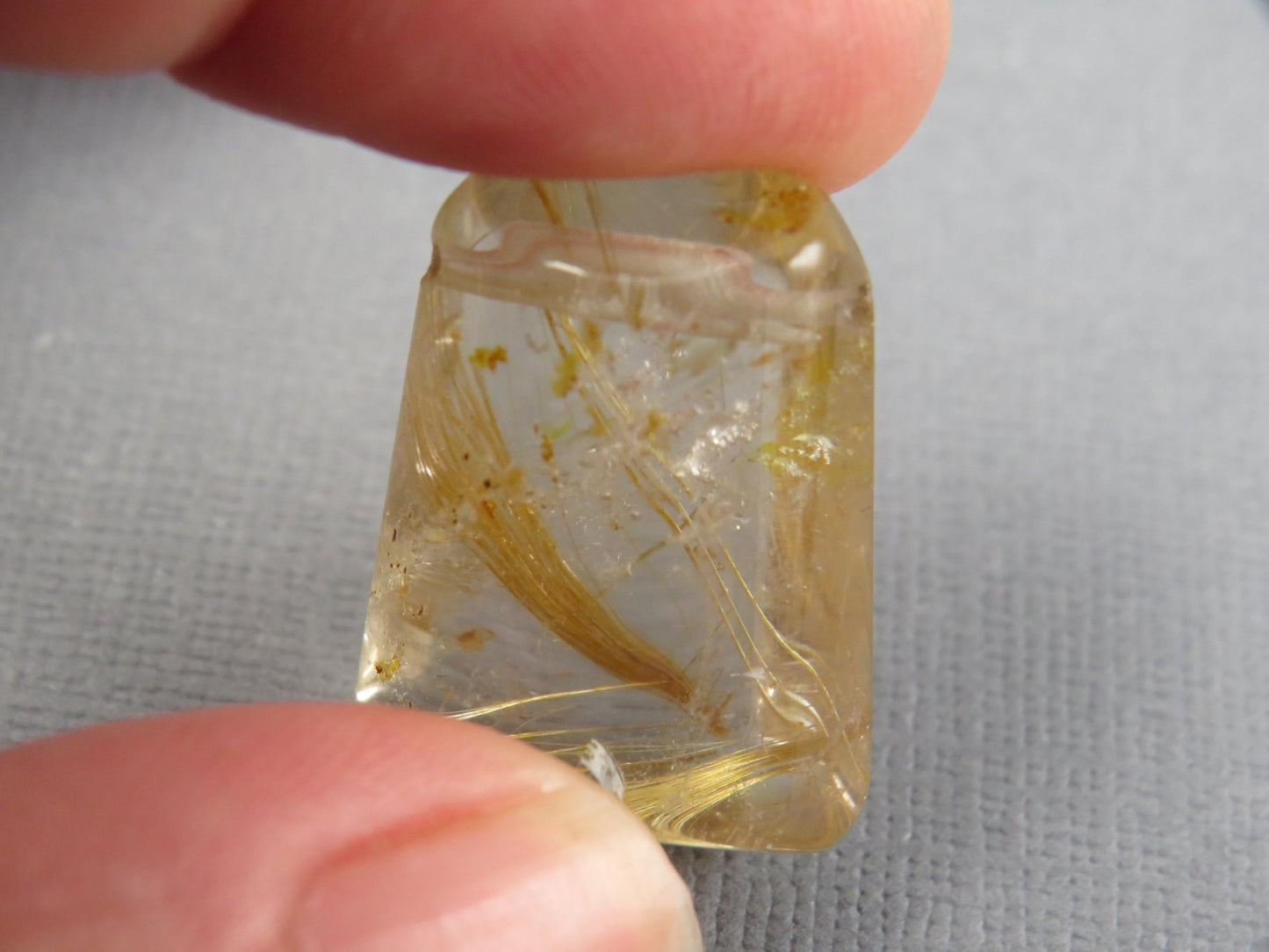 Large Rutile Quartz Bead | 24x18mm, 34.69ct | QR101 - Gem Enthusiast