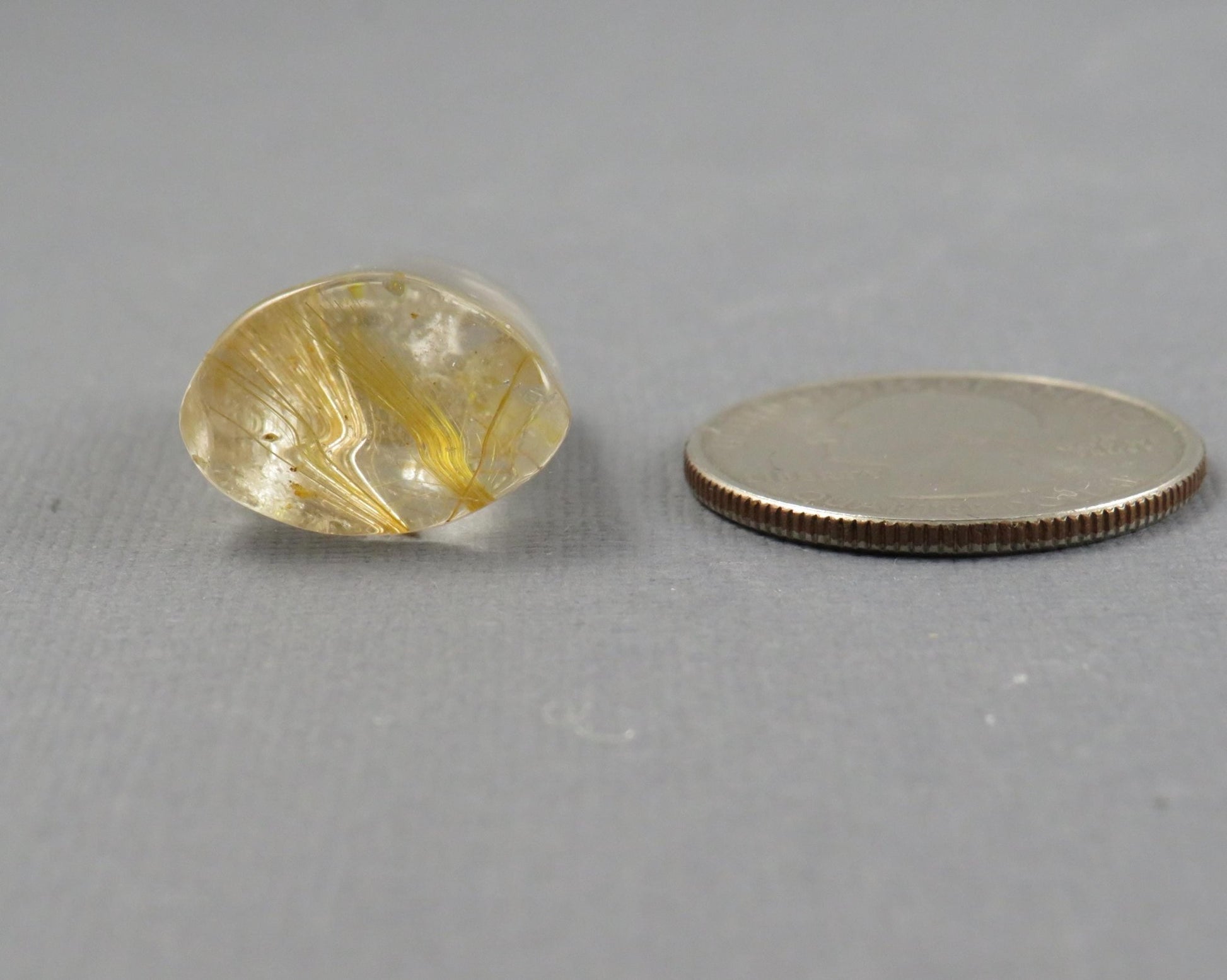 Large Rutile Quartz Bead | 24x18mm, 34.69ct | QR101 - Gem Enthusiast