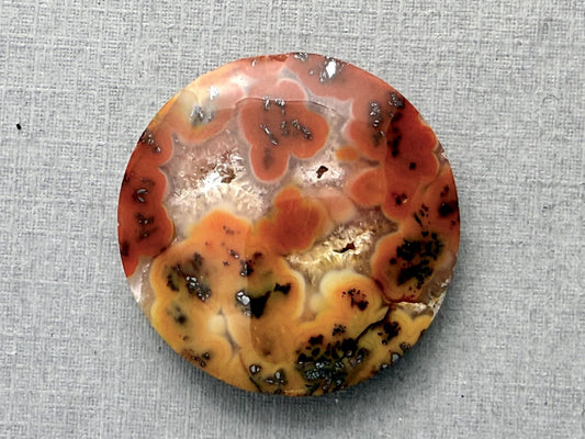 Marcasite in Quartz Cabochon | Natural Gemstone | 28.5x28.5x6 | QU529 - Gem Enthusiast