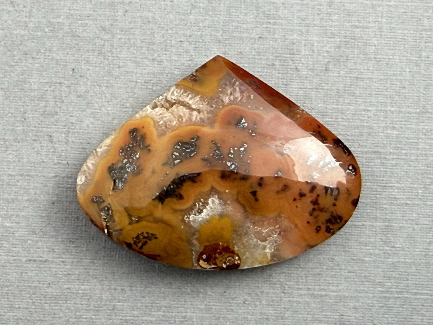 Marcasite in Quartz Cabochon | Natural Gemstone | 32x25x8 | QU526 - Gem Enthusiast