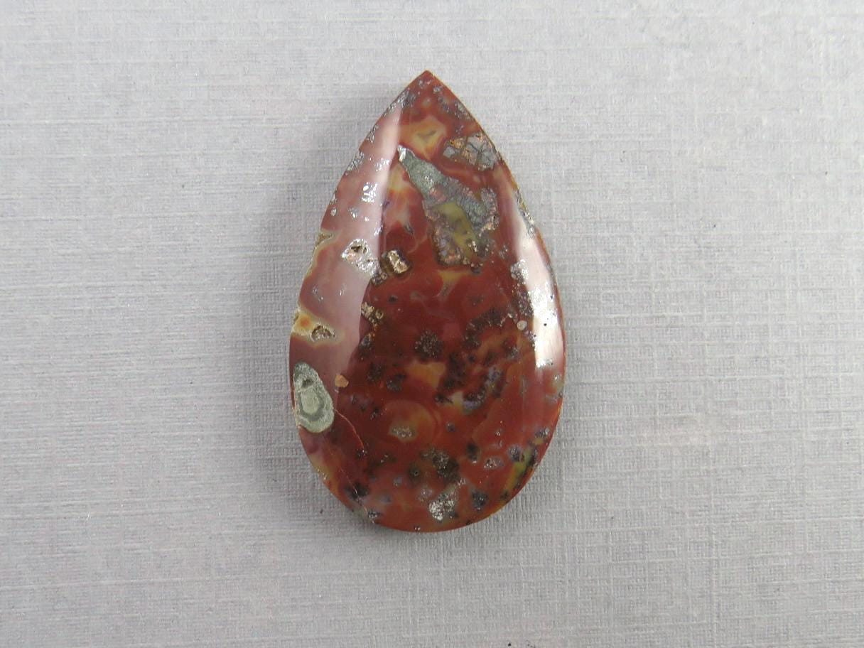 Marcasite in Quartz Cabochon | Natural Gemstone | 39x24 mm | QU530 - Gem Enthusiast