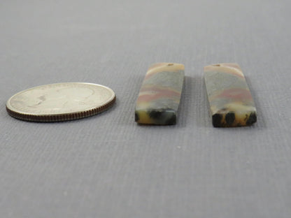 Marcasite in Quartz Cabochon Pair | Natural Gemstone | 36x9x4 | QU521 - Gem Enthusiast
