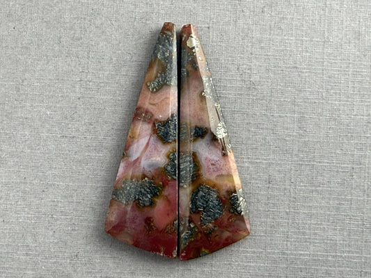 Marcasite in Quartz Cabochon Pair | Natural Gemstone | QU524 - Gem Enthusiast