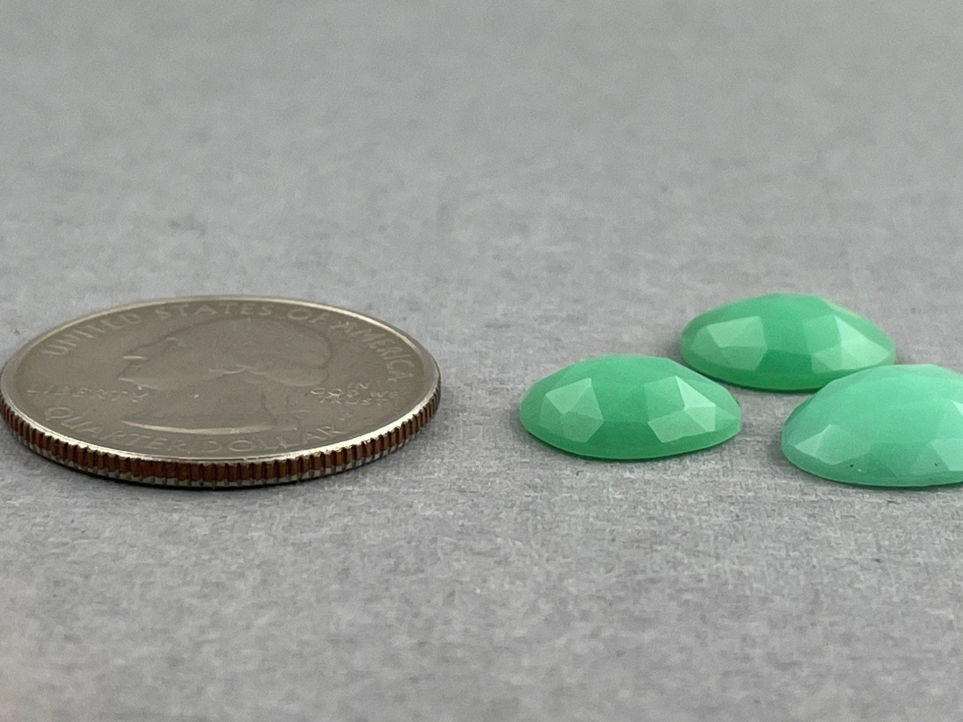 Mint Chrysoprase Rose Cut Lot | Chalcedony Gemstones | 10 carats | CY120 - Gem Enthusiast