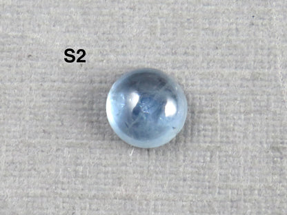 Montana Sapphire Cabochon — 4mm Round | Per Stone | Teal - Blue, Light Blue, Green & Pale Purple | SA305 - One of a Kind Cabochons - Gem Enthusiast