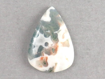 Moss Agate | 29x20x5 mm | Natural Pear Cabochon Gemstone | AG330 - Gem Enthusiast