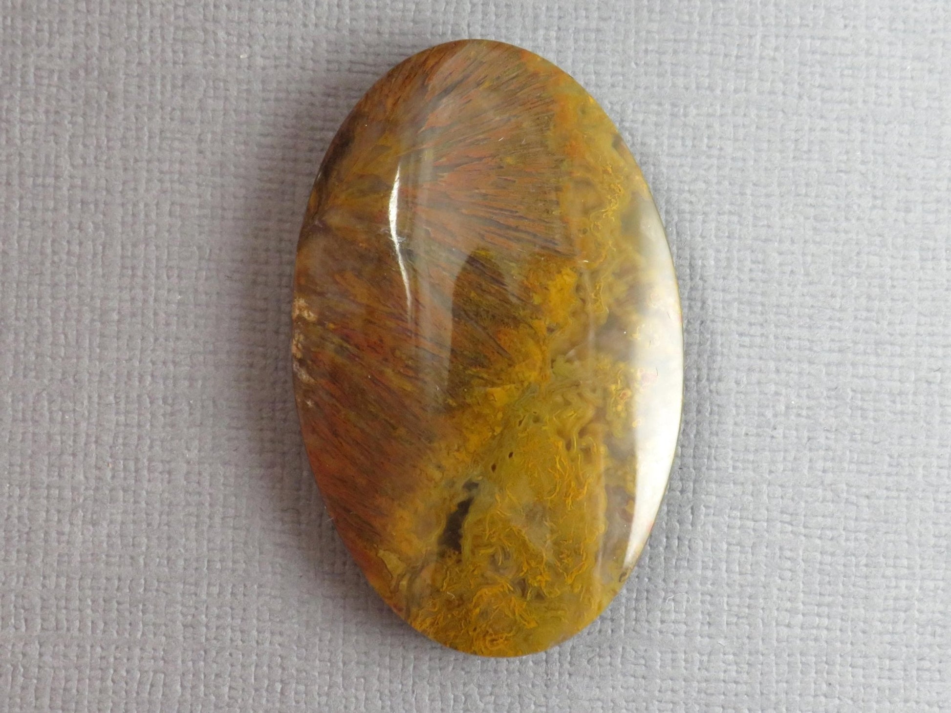 Moss Agate Cabochon Oval | 38x24mm, 56ct | Indonesia | AG363 - Gem Enthusiast