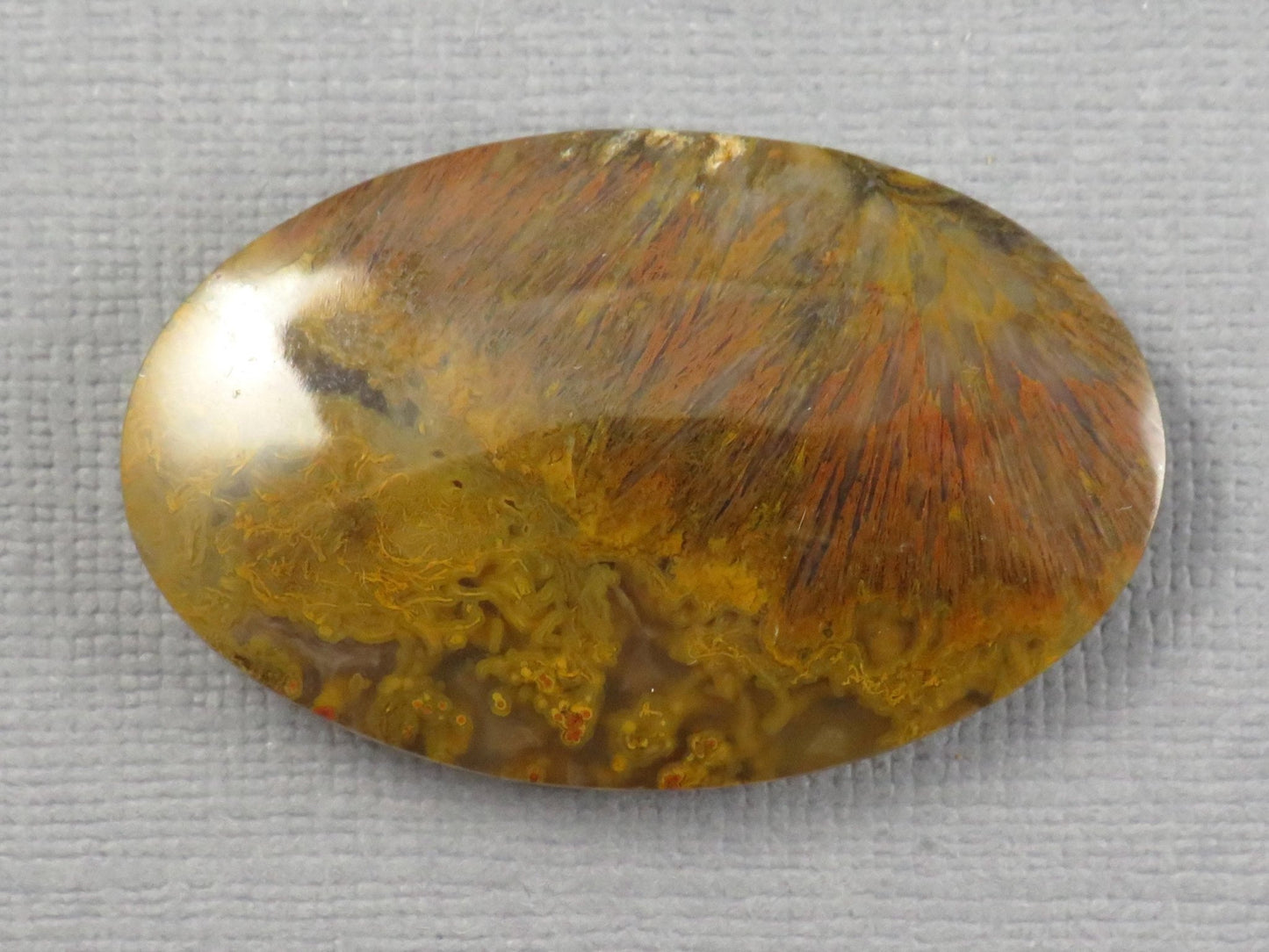 Moss Agate Cabochon Oval | 38x24mm, 56ct | Indonesia | AG363 - Gem Enthusiast