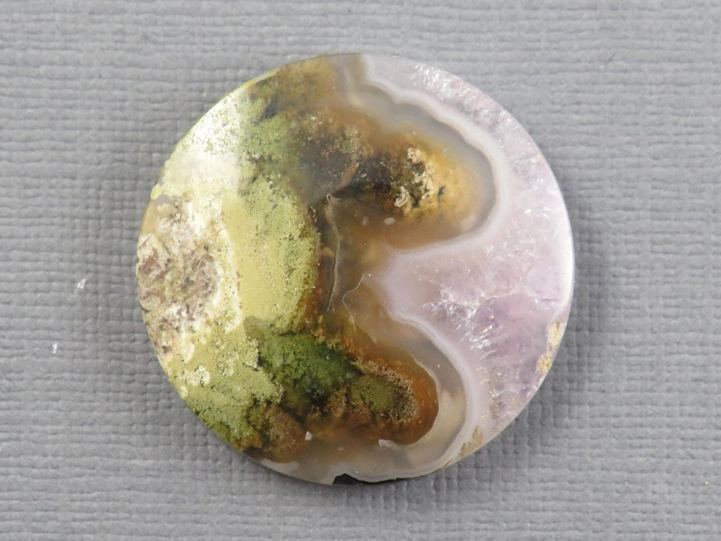 Moss Agate Cabochon Round | Mocha stone | 28x28mm, 35ct | Indonesia | AG371 - Gem Enthusiast