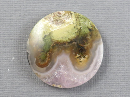 Moss Agate Cabochon Round | Mocha stone | 28x28mm, 35ct | Indonesia | AG371 - Gem Enthusiast