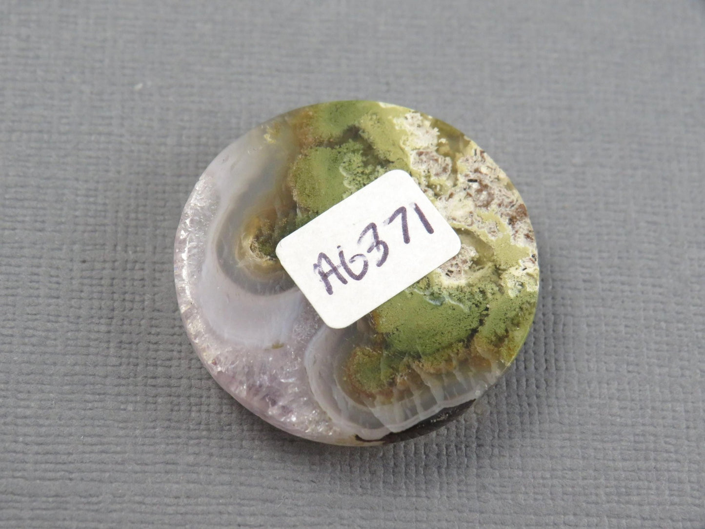 Moss Agate Cabochon Round | Mocha stone | 28x28mm, 35ct | Indonesia | AG371 - Gem Enthusiast