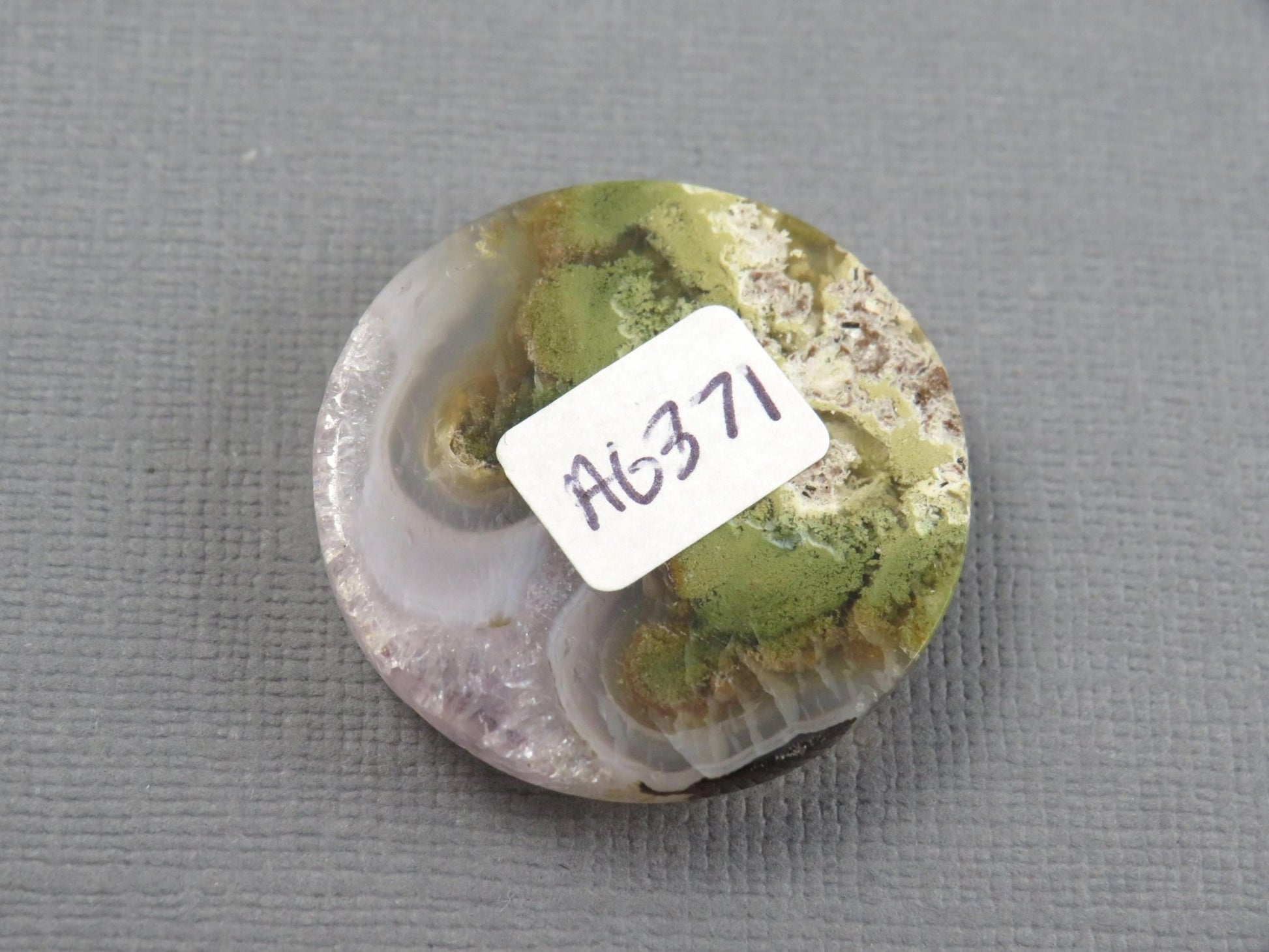 Moss Agate Cabochon Round | Mocha stone | 28x28mm, 35ct | Indonesia | AG371 - Gem Enthusiast