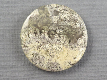 Moss Agate Cabochon Round | Mocha Stone | 35x35mm, 71.1ct | Indonesia | AG359 - Gem Enthusiast
