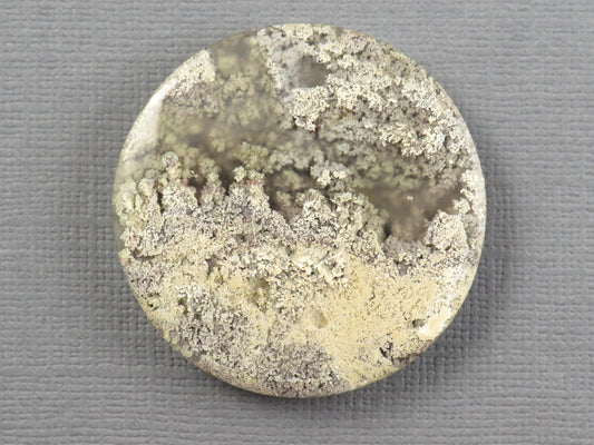 Moss Agate Cabochon Round | Mocha Stone | 35x35mm, 71.1ct | Indonesia | AG359 - Gem Enthusiast