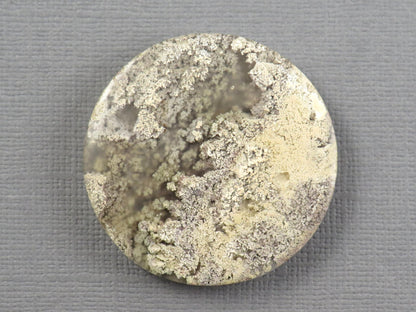 Moss Agate Cabochon Round | Mocha Stone | 35x35mm, 71.1ct | Indonesia | AG359 - Gem Enthusiast
