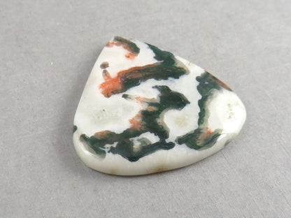 Moss Agate Pear Cabochon | 35x35mm, 44.5ct | AG335 - Gem Enthusiast