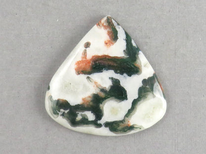 Moss Agate Pear Cabochon | 35x35mm, 44.5ct | AG335 - Gem Enthusiast