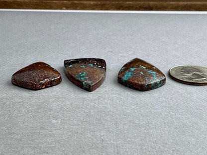 Native Copper in Chrysocolla | Confetti in Chalcedony | CA327 - Gem Enthusiast