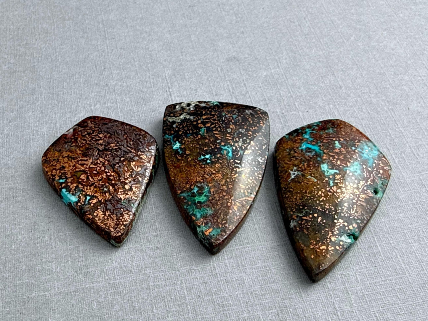Native Copper in Chrysocolla | Confetti in Chalcedony | CA327 - Gem Enthusiast