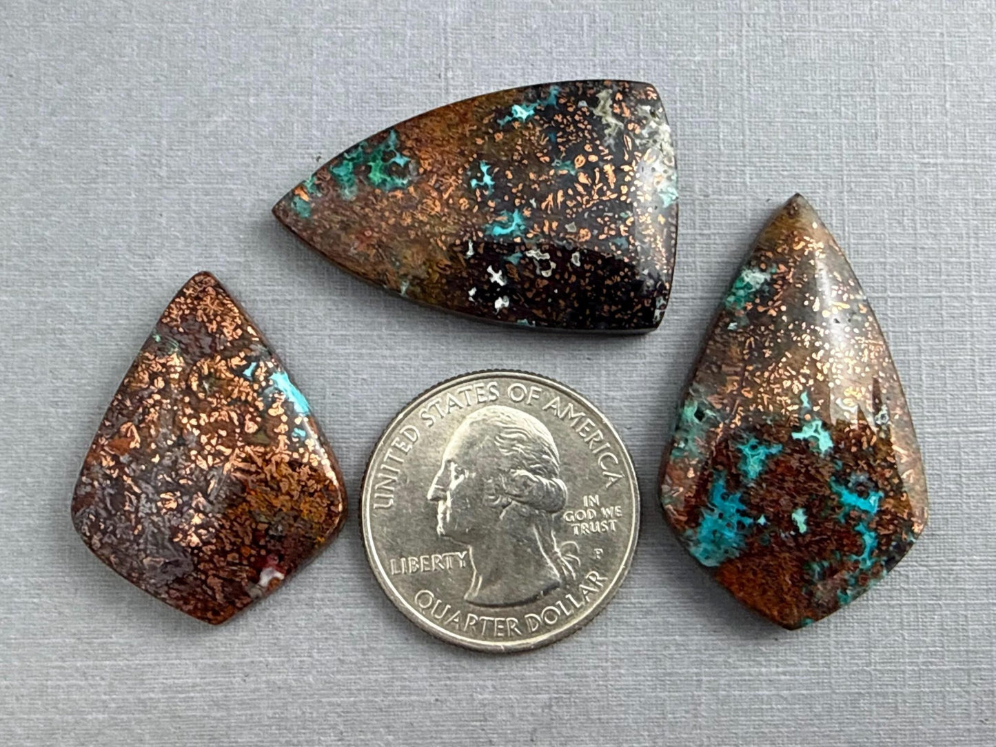 Native Copper in Chrysocolla | Confetti in Chalcedony | CA327 - Gem Enthusiast