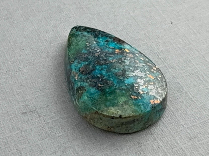 Native Copper in Chrysocolla | Natural Loose Cabochon | P229 - Gem Enthusiast