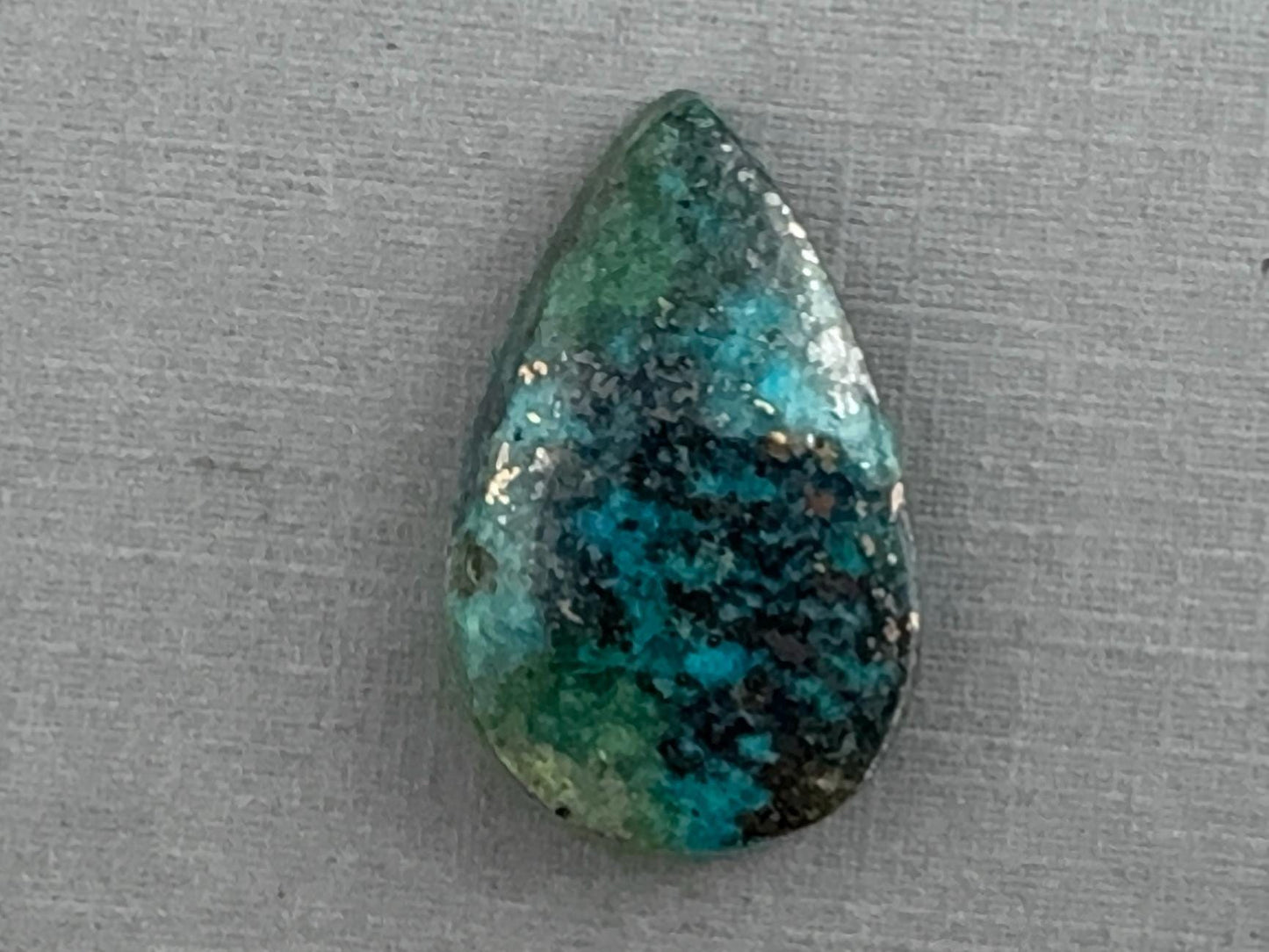 Native Copper in Chrysocolla | Natural Loose Cabochon | P229 - Gem Enthusiast