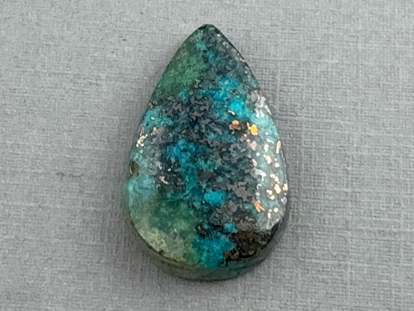 Native Copper in Chrysocolla | Natural Loose Cabochon | P229 - Gem Enthusiast