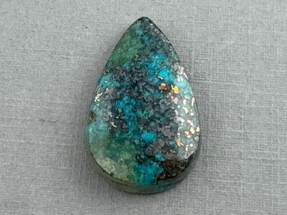 Native Copper in Chrysocolla | Natural Loose Cabochon | P229 - Gem Enthusiast