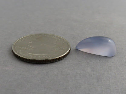 Natural Blue Chalcedony | 18x10 | Freeform Translucent Cabochon | CA341 - Gem Enthusiast