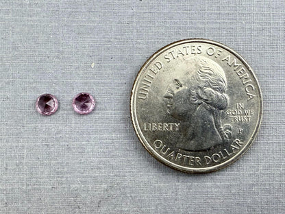 Natural Pink Spinel Faceted Pair Round | Natural Gemstone | 3.8 mm | SL119 - Spinel - Gem Enthusiast