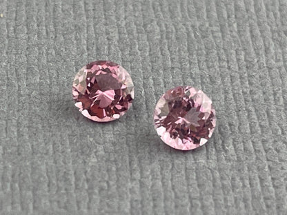 Natural Pink Spinel Faceted Pair Round | Natural Gemstone | 4.3 mm | SL116 - Spinel - Gem Enthusiast