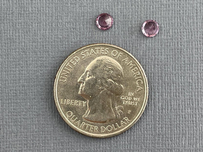 Natural Pink Spinel Faceted Pair Round | Natural Gemstone | 4.3 mm | SL116 - Spinel - Gem Enthusiast