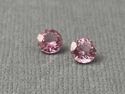Natural Pink Spinel Faceted Pair Round | Natural Gemstone | 4.3 mm | SL116 - Spinel - Gem Enthusiast
