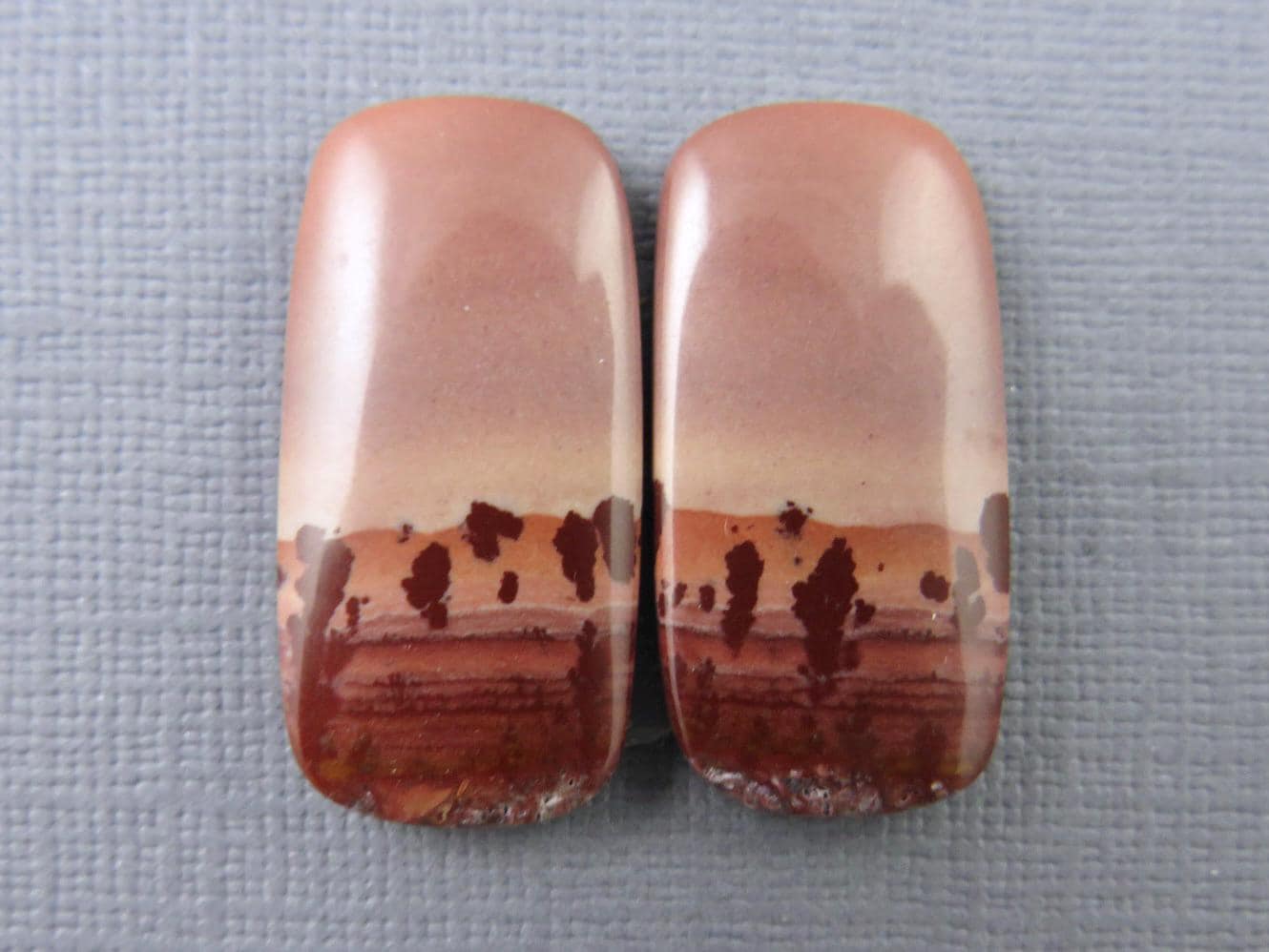 New Mexico Apache Sage Rhyolite Pair | 38x24x4 | Natural Cabochon | RH112 - Gem Enthusiast