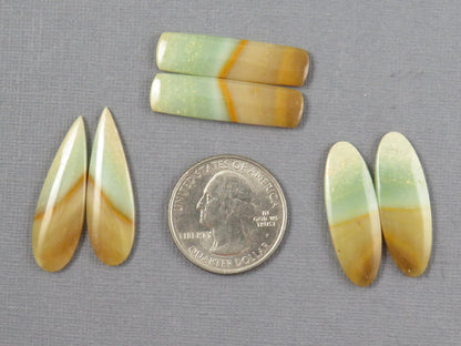 Opalized Wood Pair Lot | 29–32mm | 3 pairs | Indonesia | WO256 - Gem Enthusiast