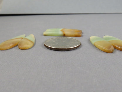 Opalized Wood Pair Lot | 29–32mm | 3 pairs | Indonesia | WO256 - Gem Enthusiast