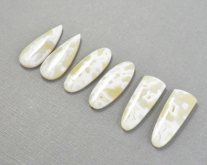 Orbicular Agate Cabochon | Eye Agate | 33.5–34mm, avg 25ct | Per Pair | Indonesia | OA108 - Gem Enthusiast
