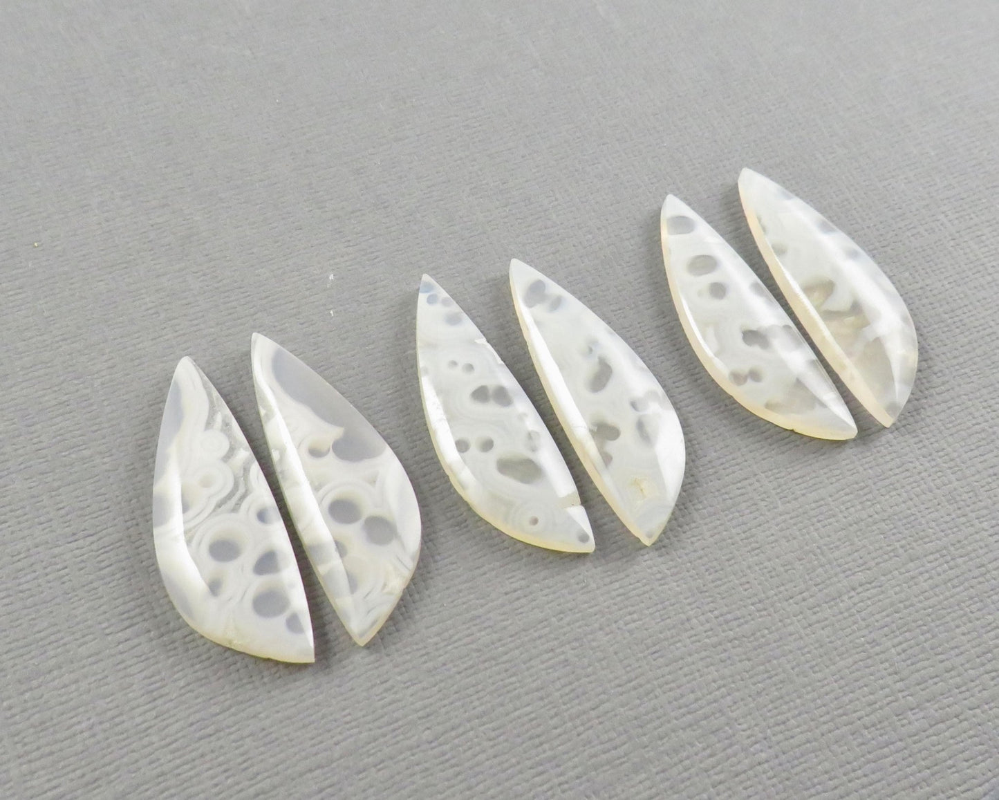 Orbicular Agate Cabochon Freeform | Eye Agate | 33mm, avg 18.87ct | Per Pair | Indonesia | OA109 - Gem Enthusiast