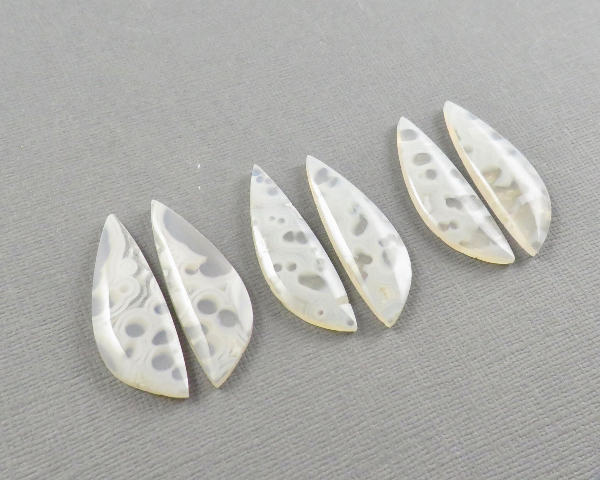 Orbicular Agate Cabochon Freeform | Eye Agate | 33mm, avg 18.87ct | Per Pair | Indonesia | OA109 - Gem Enthusiast