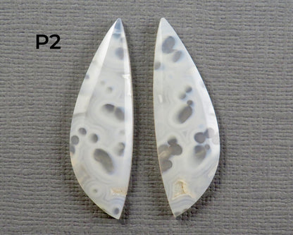 Orbicular Agate Cabochon Freeform | Eye Agate | 33mm, avg 18.87ct | Per Pair | Indonesia | OA109 - Gem Enthusiast