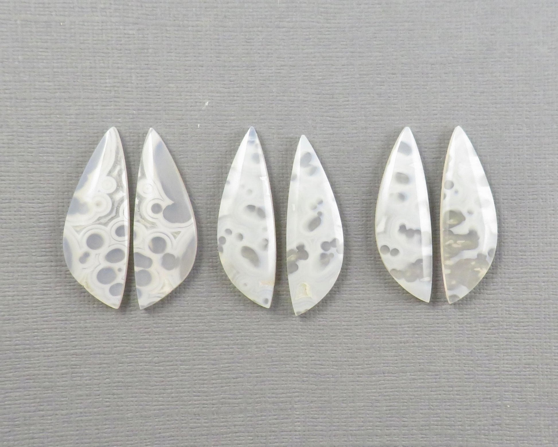 Orbicular Agate Cabochon Freeform | Eye Agate | 33mm, avg 18.87ct | Per Pair | Indonesia | OA109 - Gem Enthusiast
