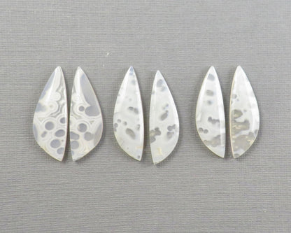 Orbicular Agate Cabochon Freeform | Eye Agate | 33mm, avg 18.87ct | Per Pair | Indonesia | OA109 - Gem Enthusiast